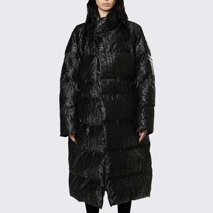 Rains Women’s Black Monogram Puffer Large